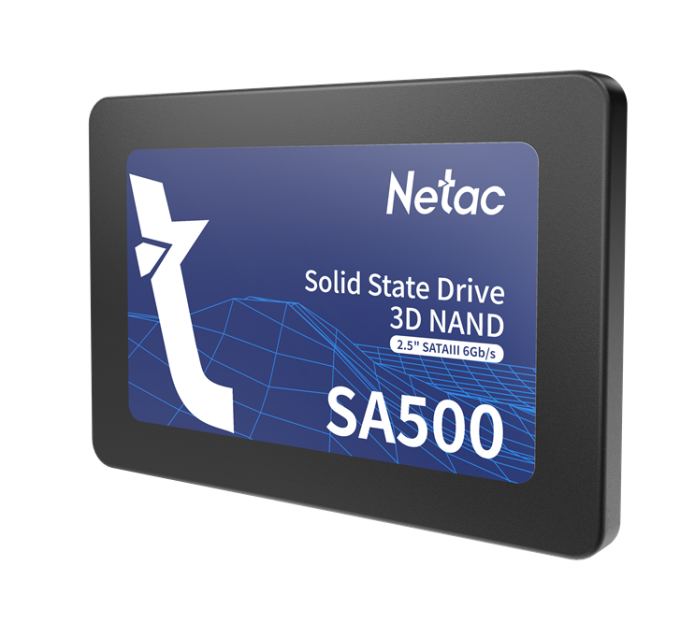 Ssd накопитель Netac SSD SA500 2.5 SATAIII 3D NAND 1TB, R/W up to 530/475MB/s, 3y wty (NT01SA500-1T0-S3X)