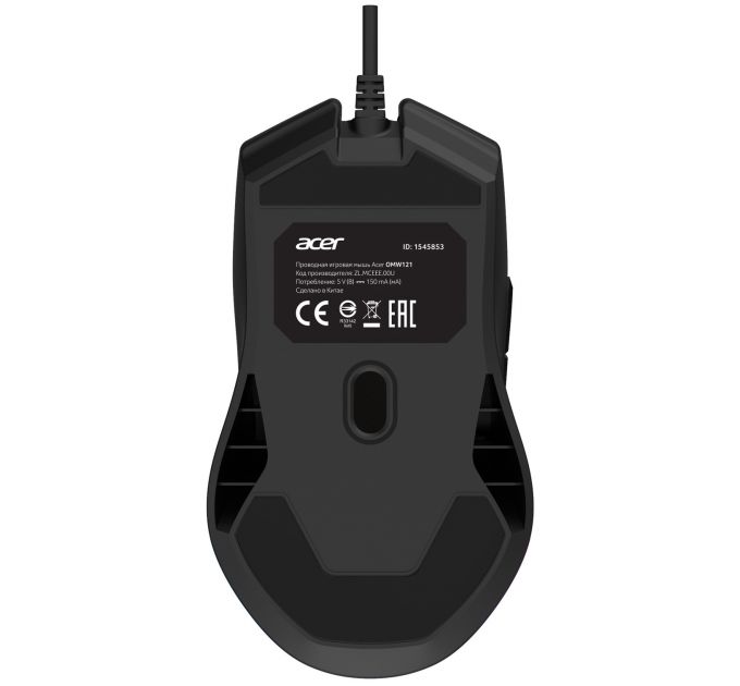 Мышь Acer OMW121 черный оптическая (6400dpi) USB (6but)