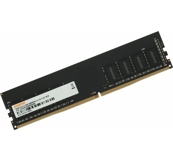 Память DDR4 8Gb 2666MHz Digma DGMAD42666008S RTL PC4-21300 CL19 DIMM 288-pin 1.2В single rank