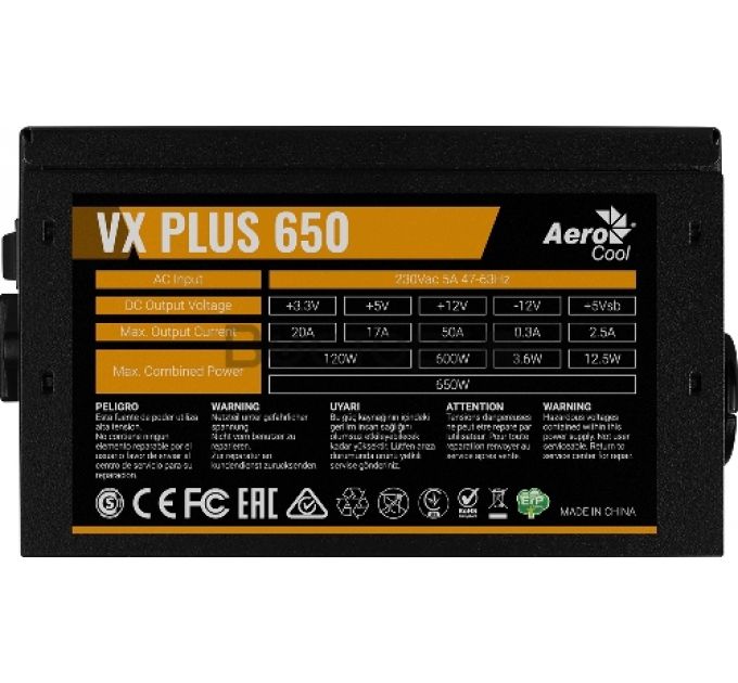 Блок питания Aerocool VX-650 PLUS (650 Вт)