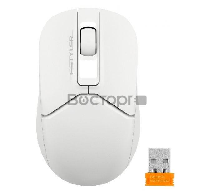 Мышь A4Tech Fstyler FG12S белый оптическая (1200dpi) silent беспроводная USB (3but)