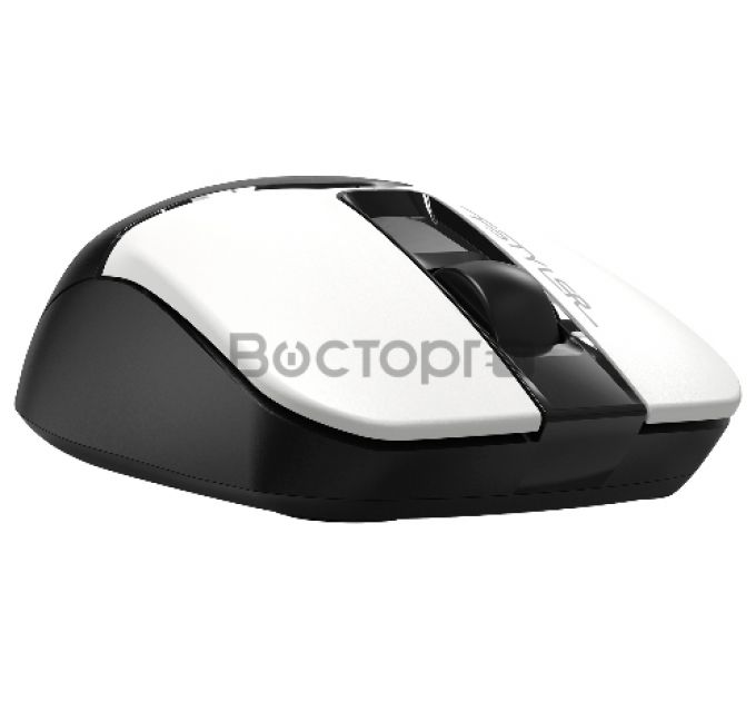 Мышь A4Tech Fstyler FB12 белый/черный оптическая (1200dpi) беспроводная BT/Radio USB (3but)