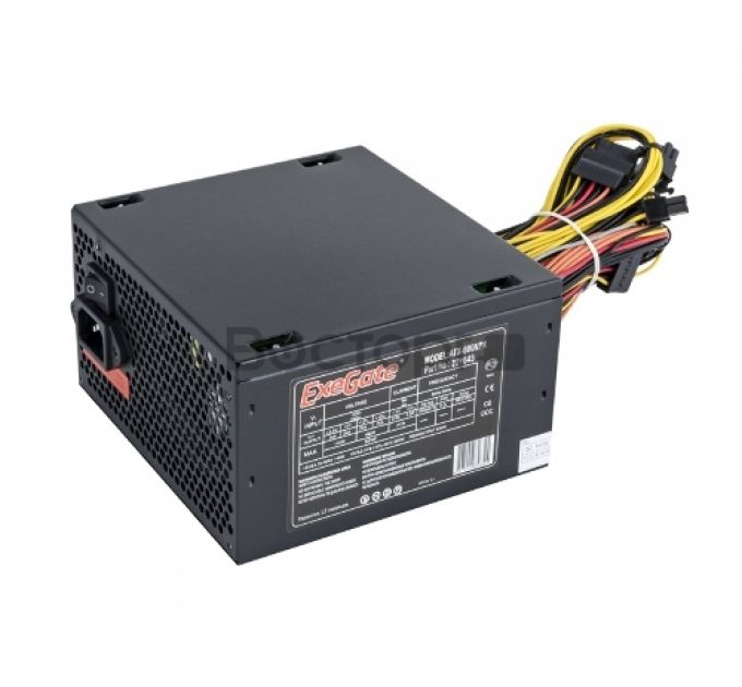 Блок питания 600W ExeGate 600NPX, ATX, PC, black, 12cm fan, 24p+4p, 6/8p PCI-E, 3*SATA, 2*IDE, FDD + кабель 220V в комплекте