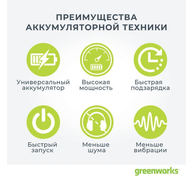 Высоторезы аккумуляторные Greenworks
