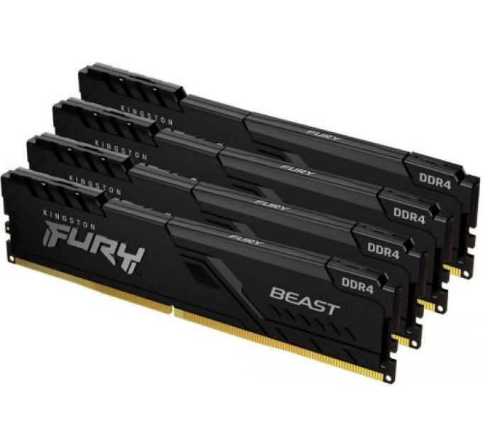 Модуль памяти DDR4 32GB (4*8GB) Kingston FURY KF426C16BBK4/32 Beast Black 2666MHz CL16 1RX8 1.2V 288-pin 8Gbit