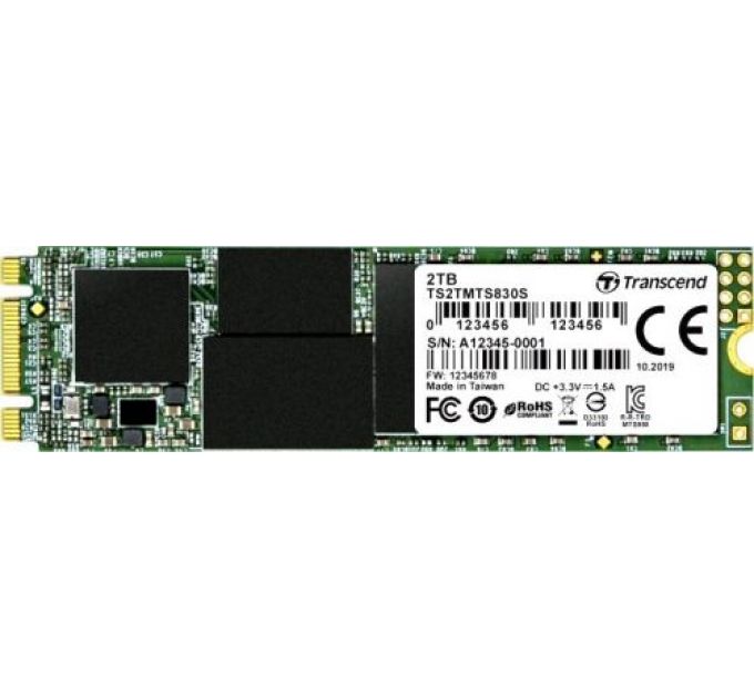 Накопитель SSD M.2 2280 Transcend TS2TMTS830S MTS830 2TB SATA 6Gb/s 3D TLC 560/520 MB/s IOPS 90K/85K