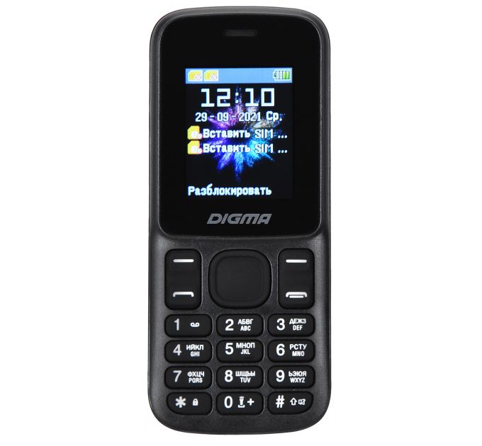 Мобильный телефон Digma A172 Linx 32Mb черный моноблок 2Sim 1.77; 128x160 GSM900/1800 microSD max32Gb