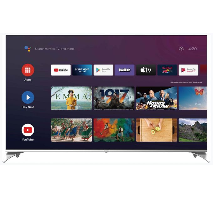 Телевизор QLED Hyundai 55; H-LED55QBU7500 Android TV Frameless черный 4K Ultra HD 60Hz DVB-T DVB-T2 DVB-C DVB-S DVB-S2 USB WiFi Smart TV