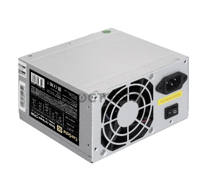 Блок питания 600W ExeGate CP600 (ATX, SC, 8cm fan, 24pin, 4+4pin, PCI-E, 3xSATA, 2xIDE, кабель 220V с защитой от выдергивания)