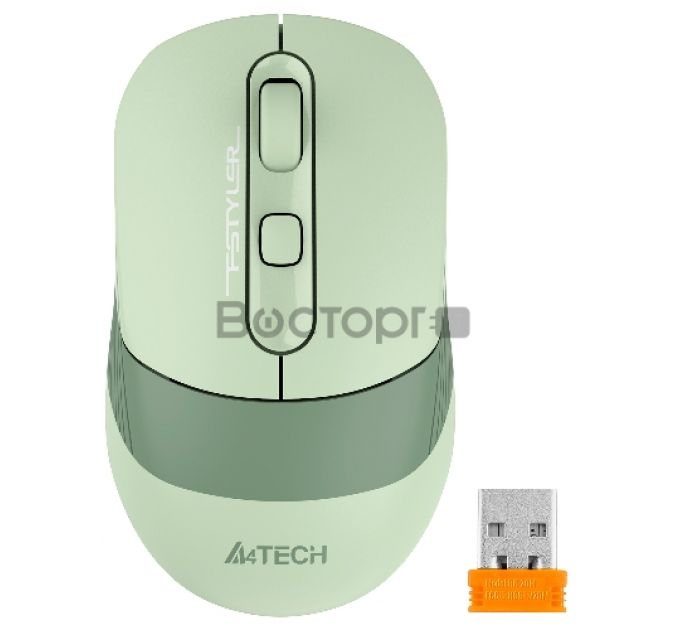 Мышь A4Tech Fstyler FB10C зеленый оптическая (2400dpi) беспроводная BT/Radio USB (4but)