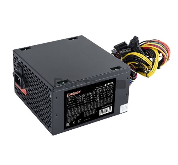 Блок питания 550W ExeGate 550NPX, ATX, PC, black,12cm fan, 24p+4p, 6/8p PCI-E, 3*SATA, 2*IDE, FDD + кабель 220V в комплекте