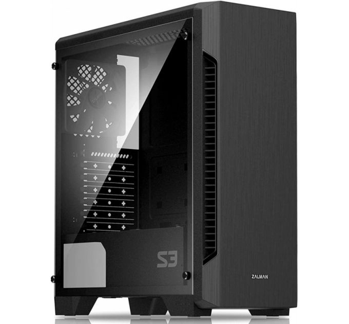 Корпус компьютерный Zalman S3 TG отсутствует черный (S3 TG BLACK)