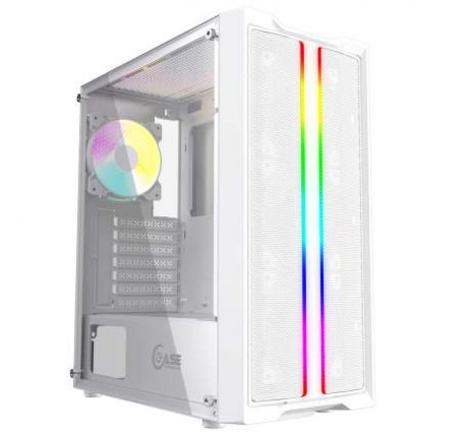 Корпус ATX Powercase Rhombus X4 White CMRMW-L4 белый, без БП, с окном, USB 3.0, 2*USB 2.0, audio