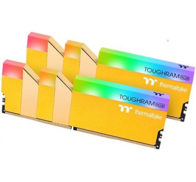 Модуль памяти DDR4 16GB (2*8GB) Thermaltake RG26D408GX2-3600C18A TOUGHRAM RGB gold PC4-28800 3600MHz CL18 радиатор 1.35V RTL