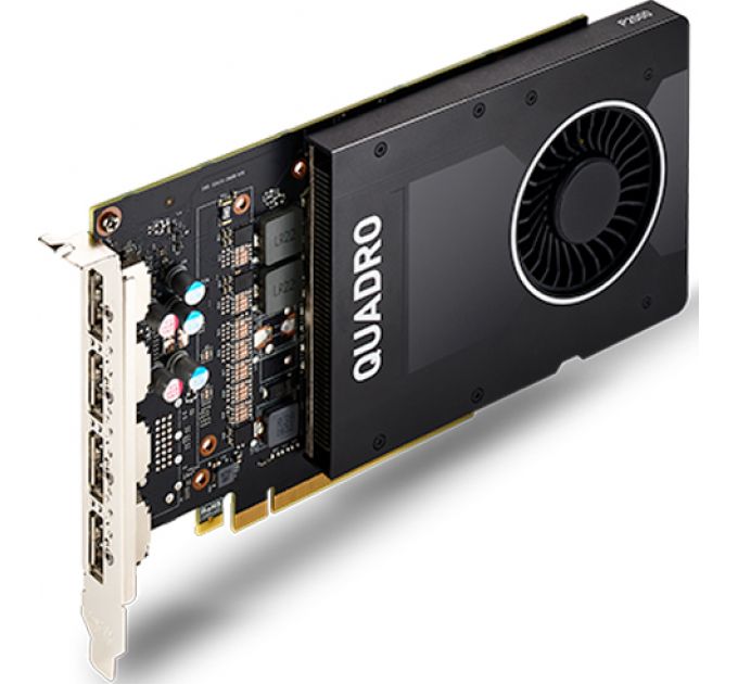 Видеокарта PCI-E PNY Quadro P2000 (VCQP2000-PB) 5GB GDDR5 160-bit 16nm (HDCP)/DisplayPort*4 to DVI-D (SL) adapter TDP 75W Retail