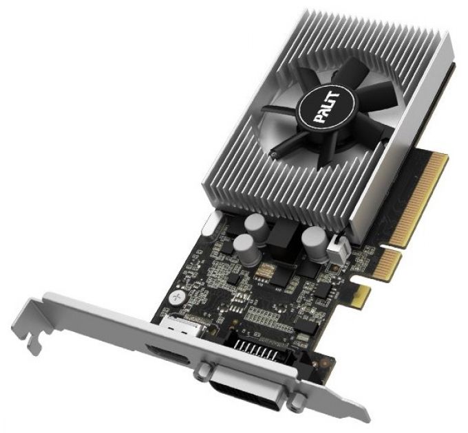 Видеокарта PCI-E Palit GeForce GT 1030 (NEC103000646-1082F) 2GB GDDR4 64bit 1151/2100MHz DVI-D(HDCP)/HDMI RTL