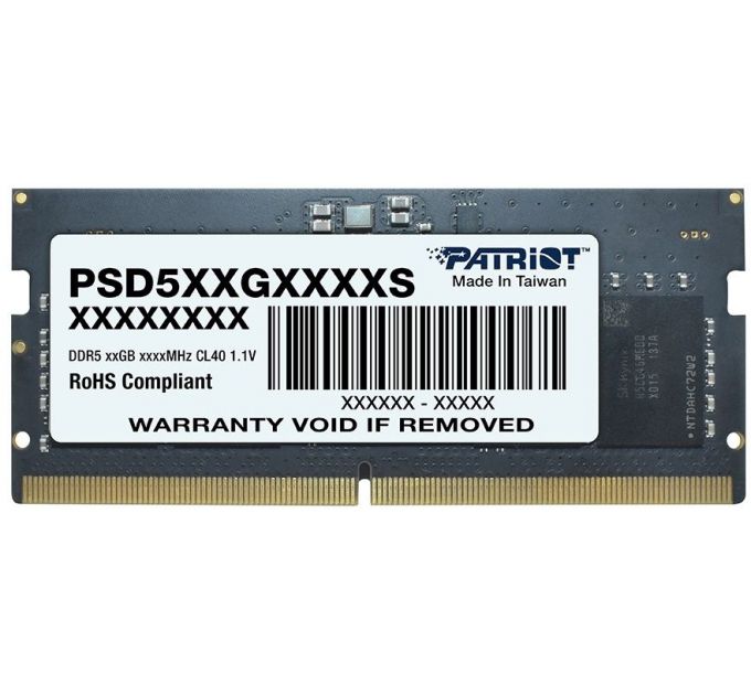 Память DDR5 8Gb 4800MHz Patriot PSD58G480041S RTL CL40 SO-DIMM 260-pin 1.2В single rank