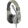 Наушники с микрофоном Оклик HS-L600 серый 1.8м мониторные оголовье (1532023)