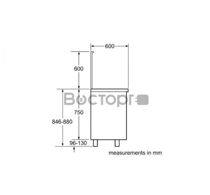 Отдельностоящая плита BOSCH HSB738357M Series 8