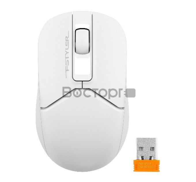 Мышь A4Tech Fstyler FG12 белый оптическая (1200dpi) беспроводная USB (3but)