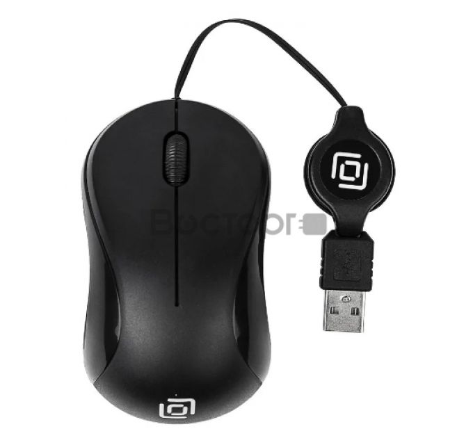 Мышь Oklick 115SR черный оптическая (800dpi) USB для ноутбука (2but)