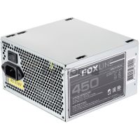 Блок питания ATX Foxline FL450S-80 450W, APFC, 120mm fan, CPU 4+4  pin, MB 24pin, 5xSATA, 2xPATA, FDD, PCI-E 6pin, 80+