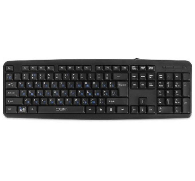 Клавиатура CBR KB 109 black, 104 клавиши, USB, 1,8м