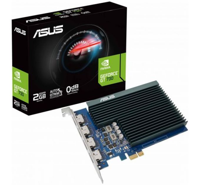 Видеокарта PCI-E ASUS GeForce GT 730 (GT730-4H-SL-2GD5) 2GB GDDR5 64bit 28nm 954/5010MHz 4*HDMI