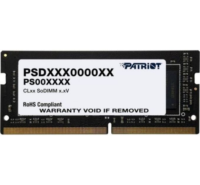 Модуль памяти SODIMM DDR4 8GB Patriot PSD48G320081S Signature PC4-25600 3200MHz CL22 1.2V