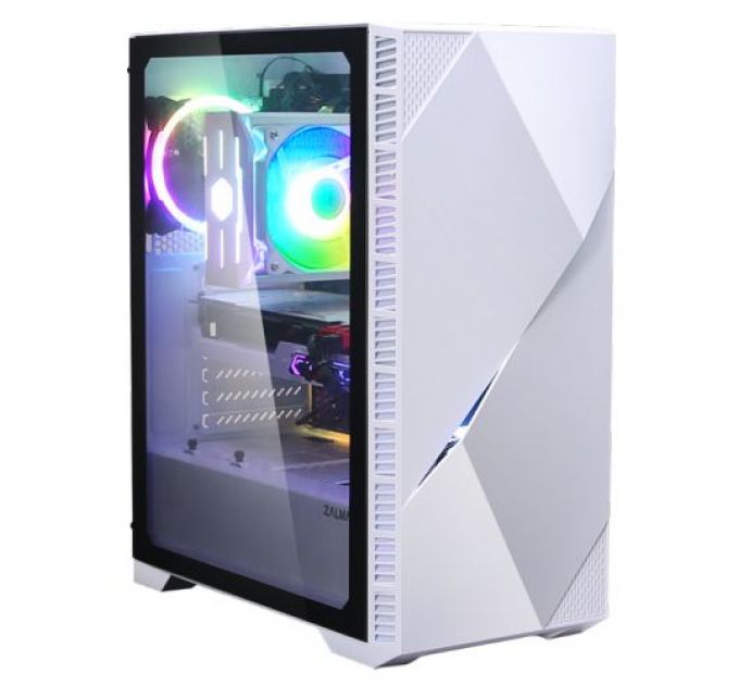 Корпус eATX Zalman Z3 ICEBERG WHITE белый, без БП, боковая панель из закаленного стекла, 2*USB 3.0, USB 2.0, audio