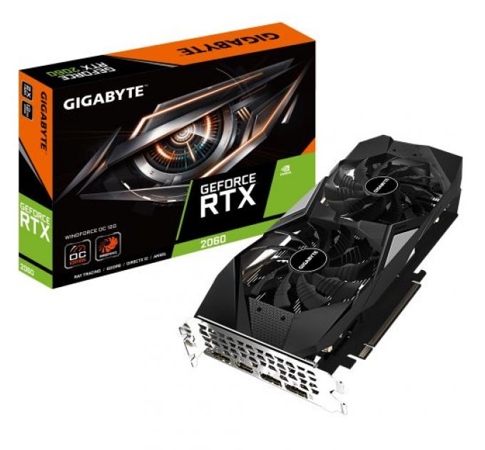 Видеокарта PCI-E GIGABYTE GeForce RTX 2060 WINDFORCE OC (GV-N2060WF2OC-12GD) 12GB GDDR6 192bit 12nm 1470/14000MHz HDMI/3*DP