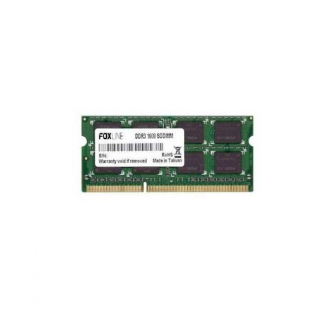 Модуль памяти SODIMM DDR3 4GB Foxline FL1600D3S11SL-4G PC3-12800 1600MHz CL11 1.35V