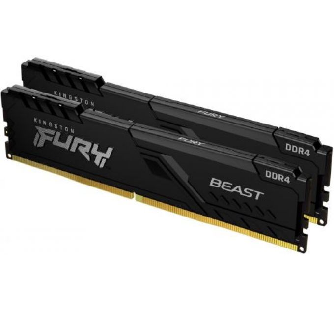 Модуль памяти DDR4 128GB (4*32GB) Kingston FURY KF432C16BBK4/128 Beast Black 3200MHz CL16 2RX8 1.35V 16Gbit