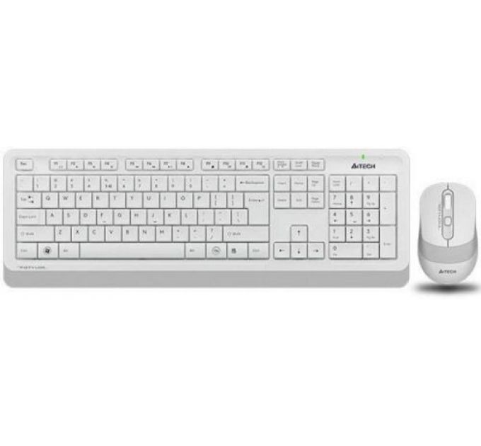 Клавиатура и мышь Wireless A4Tech FG1010 WHITE бело-серая, USB