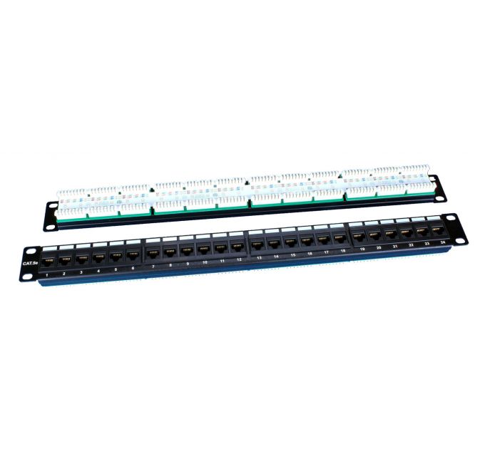 Патч-панель Hyperline PP3-19-24-8P8C-C5E-110D 19; 1U 24xRJ45 кат.5e UTP