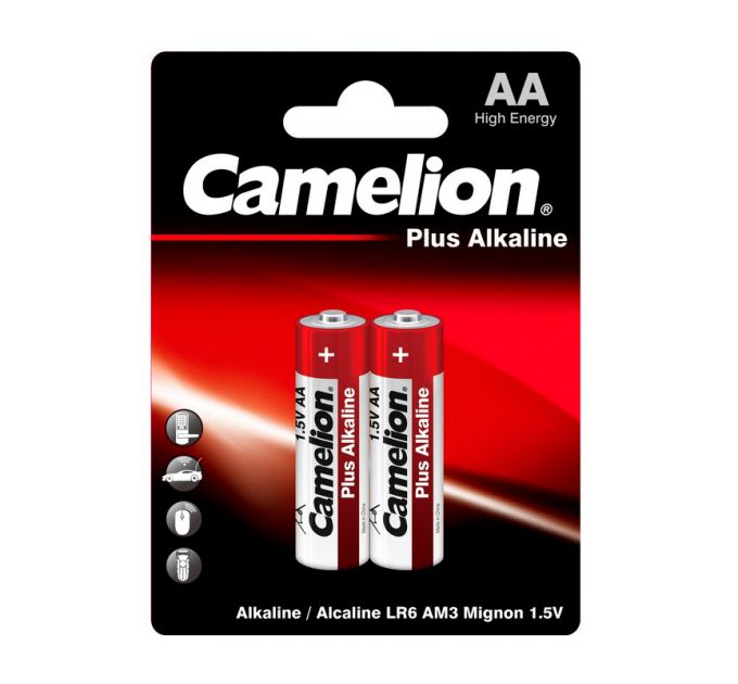 Батарея Camelion Plus Alkaline LR6-BP2 AA 2700mAh (2шт) блистер