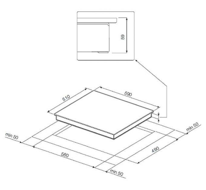 Встраиваемая варочная панель газовая Graude GS 60.3 W White/Black