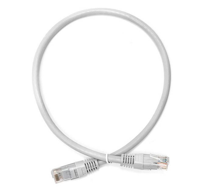 Патч-корд Lanmaster UTP TWT-45-45-0.5/6-GY вилка RJ-45-вилка RJ-45 кат.6 0.5м серый ПВХ