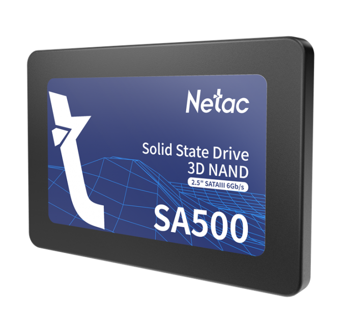 Ssd накопитель Netac SSD SA500 2.5 SATAIII 3D NAND 960GB, R/W up to 530/475MB/s, 3y wty (NT01SA500-960-S3X)