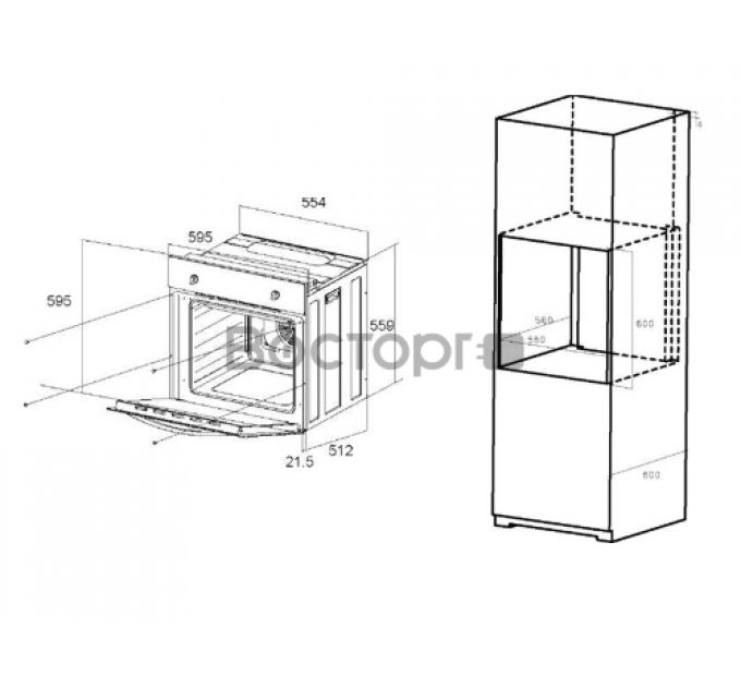 Духовой шкаф Электрический Maunfeld EOEC.586B2 черный, встраиваемый