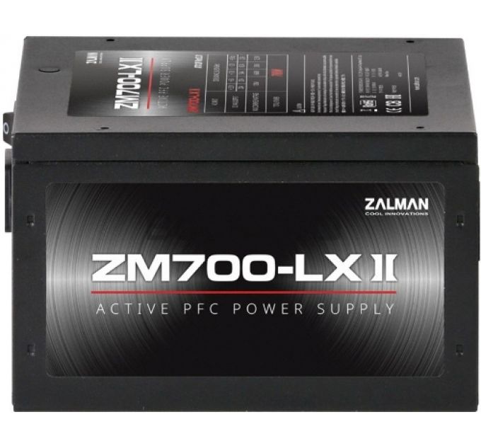 Блок питания Zalman ZM700-LXII, 700W, ATX12V v2.31, APFC, 12cm Fan, Retail (ZM700-LXII)