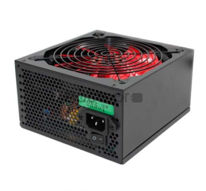 Блок питания Ginzzu PC800 14CM(Red) 80+ black,APFC,24+4p,4 PCI-E(6+2), 7*SATA, 4*IDE,оплетка, кабель питания,цветная коробка