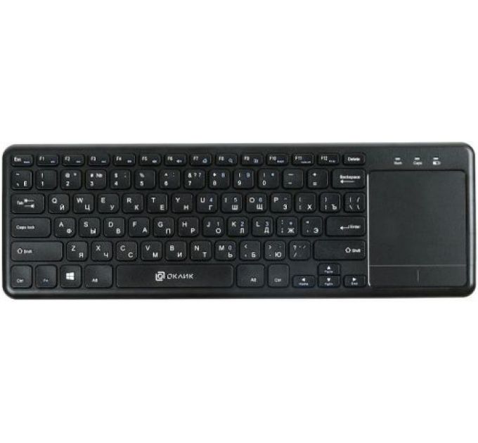 Клавиатура Oklick 830ST черный USB беспроводная slim Multimedia Touch