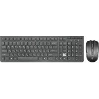 Клавиатура и мышь Wireless Defender Columbia C-775 45775 черные, мультимедиа