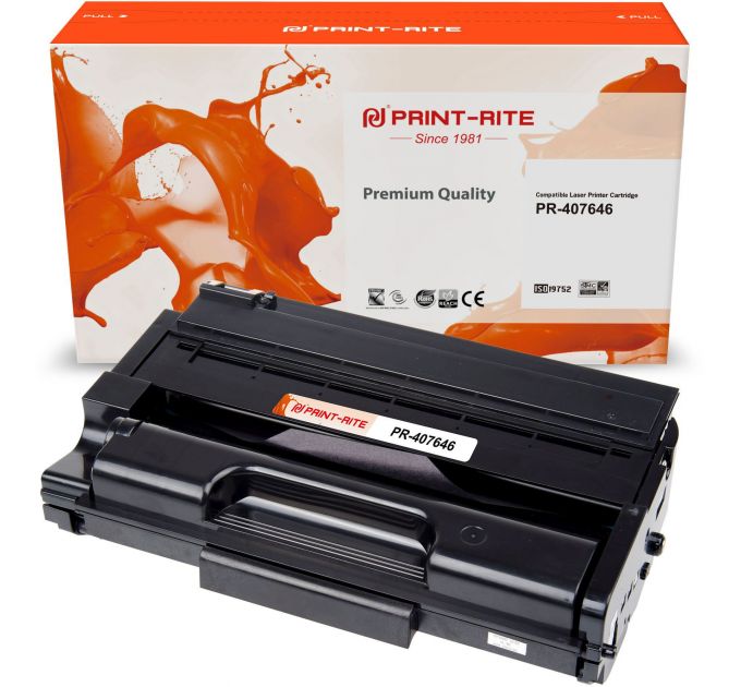 Картридж лазерный Print-Rite TFR801BPU1J PR-407646 407646 черный (6400стр.) для Ricoh SP3500NSF/3510DN SF