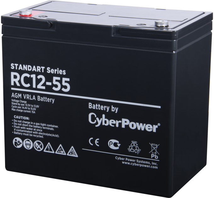 Аккумуляторная батарея SS CyberPower RC 12-55 / 12 В 55 Ач CyberPower Standart Series RC 12-55