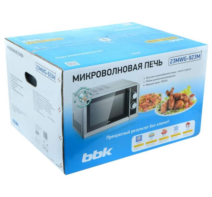 Микроволновая печь с грилем BBK 23MWG-923M/BX silver