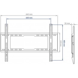 Кронштейн для телевизора Kromax IDEAL-101 черный 32"-90" макс.40кг настенный фиксированный