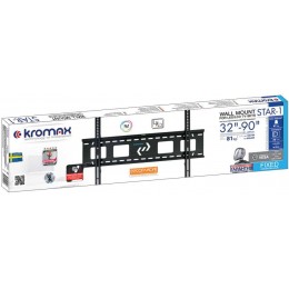 Кронштейн для телевизора Kromax STAR-1 черный 32"-90" макс.81кг настенный фиксированный