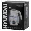 Чайник электрический Hyundai HYK-G3802 1.7л. 2200Вт белый/серебристый корпус: стекло